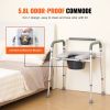 VEVOR Commode Chair, Bedside Commode with Padded Seat and Arms