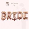 5Pcs 16Inch Rose Gold Bride Letter Foil Balloons Wedding Decoration