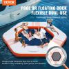 VEVOR Inflatable Floating Dock, ø8.5FT Inflatable Dock Platform