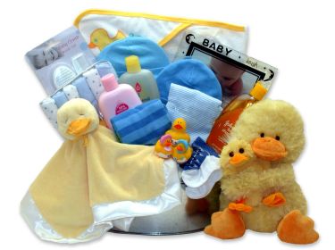 Bath Time Baby New Baby Basket-Blue (Option: Lg)