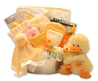 Bath Time Baby New Baby Basket-Yellow (Option: Lg)