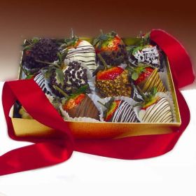 Decadent Chocolate Strawberries Gift Box (Option: Gourmet)