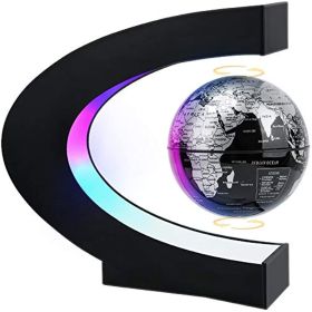 Magnetic Levitating Globe with LED Light; Cool Tech Gift, Men (Color: Blue)