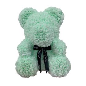 Rose Bear Box Mother's Gift For Mother Valentine's Day Gift (Color: green)