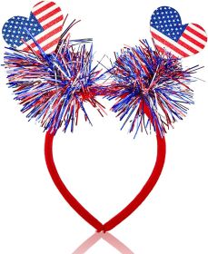 4th of July Headband Party Hair Supplies (Color: Headband-double Hearts)