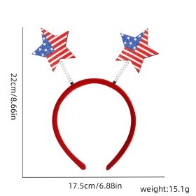 4th of July Headband Party Hair Supplies (Color: Flag with Pentagram)