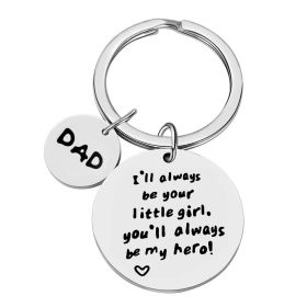 Father's Day Gift - Dad Gifts from Daughter for Birthday (Color: Silver, size: 30MM)