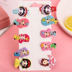 10Pcs Cartoon Baby Hairpins Fruit Unicorn Hair (Color: 7)