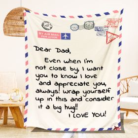 Envelope Blanket for Birthday Gifts for Mom Dad (Color: Dad, size: 59*79 inch)