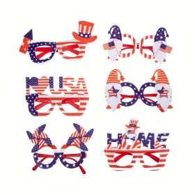 6pcs; Independence Day Glasses; 4th Of July Photo Glasses (Quantity: 6Pcs)