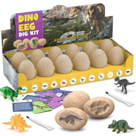 Dinosaur Eggs - Dino Egg Dig Kit Dinosaur Toys for Kids; Easter Eggs (Color: yellow box)