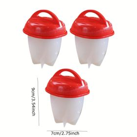 3pcs/6pcs Non-stick Silicone Egg Cup; Cooking Cooker (Color: 3pcs)