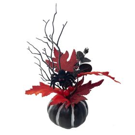 Pumpkin Fall Decorations with Sunflower Maple Leaves Berry (Color: Q5)