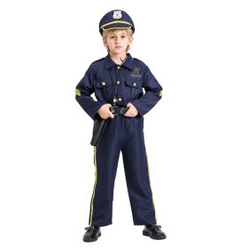 Police Officer Costume for Kids Halloween Role Play (size: T)