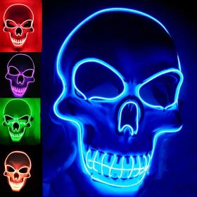 Halloween Mask LED Light up (Color: Blue)