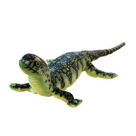 Simulation Lizard Plush Horror Plush Real Life Reptiles Wild Lizard for Kids (Color: green)