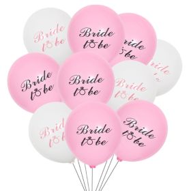 Bride To Be Printed Latex Balloons Wedding Decorations (Color: White)