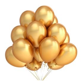 Pearl Latex Balloons Birthday Party Wedding Colorful Inflatable (Color: Gold)