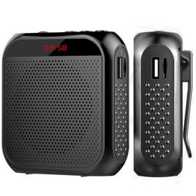 Voice Amplifier Multifunctional Portable  Voice Speaker (Color: BLACK)