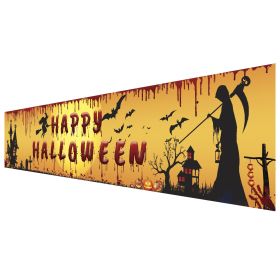 Large Happy Halloween Banner Party Decoration (Color: color4)