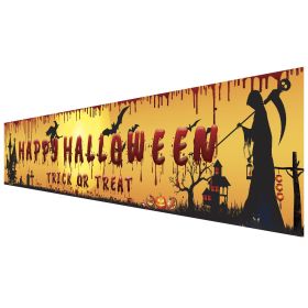 Large Happy Halloween Banner Party Decoration (Color: color5)