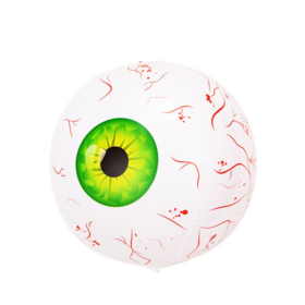 Halloween Foil Balloons Witch 4D Eyeball (Color: green)