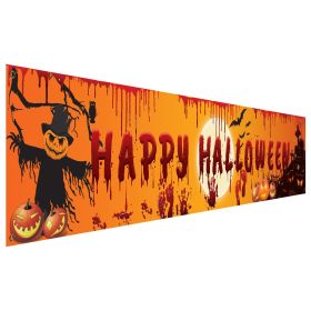 Large Happy Halloween Banner Party Decoration (Color: color2)