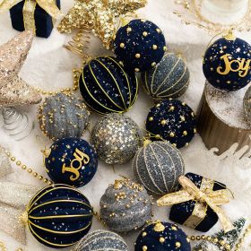 Christmas Painted Balls Christmas Tree Decoration (Select: blue)