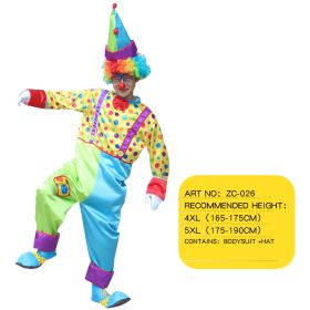 Halloween Adult Funny Circus Clown Naughty Costume (Color: ZC-026, size: 4XL)