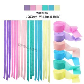 Pastel Macaron Backdrop  for Baby Shower Birthday Party Decorations (Color: A02, size: 4.5cm x 25m)