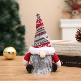 Christmas Decoration Supplies Knitted Hat Spherical Forest Old Man (Select: red)