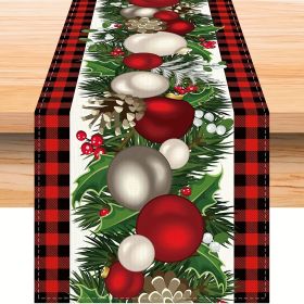 Christmas Table Runner, Red And Black Buffalo (size: 13inchX72inch)