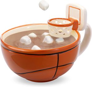 The Mug with a Hoop | Ceramic Coffee & Hot Chocolate Mug (Color: Orange)