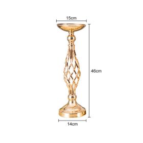 Gold/Silver Wedding Candle Holders Decor Table (Ships From: China, Color: Gold Small)