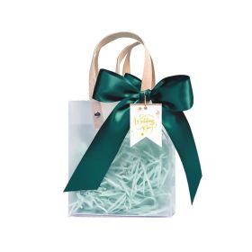 10/20/30Pcs Transparent Gift Bags (Gift Box Size: 10pcs, Color: Dark green)