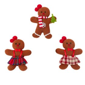 12pcs Gingerbread Man Ornaments for Christmas Tree Hanging Decorations (Specification: Girls)