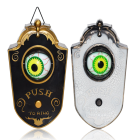 Halloween Doorbell Decorations with Spooky Sounds (Color: White)