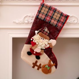 Christmas Decoration Supplies Santa Claus Small Socks (Default: Default)