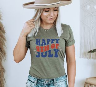 Happy 4th Of July T-shirt, Gift For Her (size: 3XL)