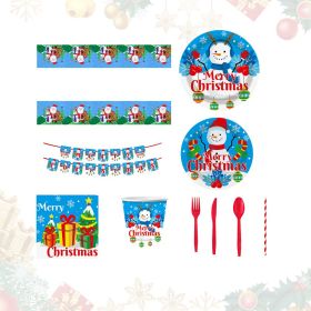 Christmas 10-piece party set (Color: Blue)