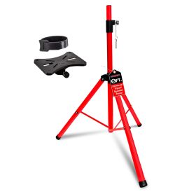 5 Core Speaker Stand Tripod Floor Tall Adjustable (Color: Red)