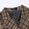 Mens Plaid Formal Waistcoat Casual Suit, Wedding