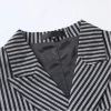 Mens Vertical Striped Waistcoat Peak Lapel Suit Vests for Formal Occasions